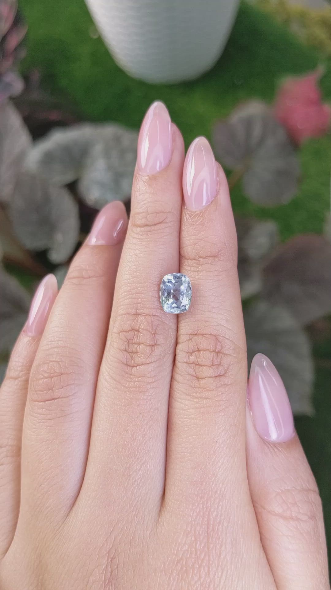 2.66 Ct. Bluish Green Sapphire from Montana Size Video