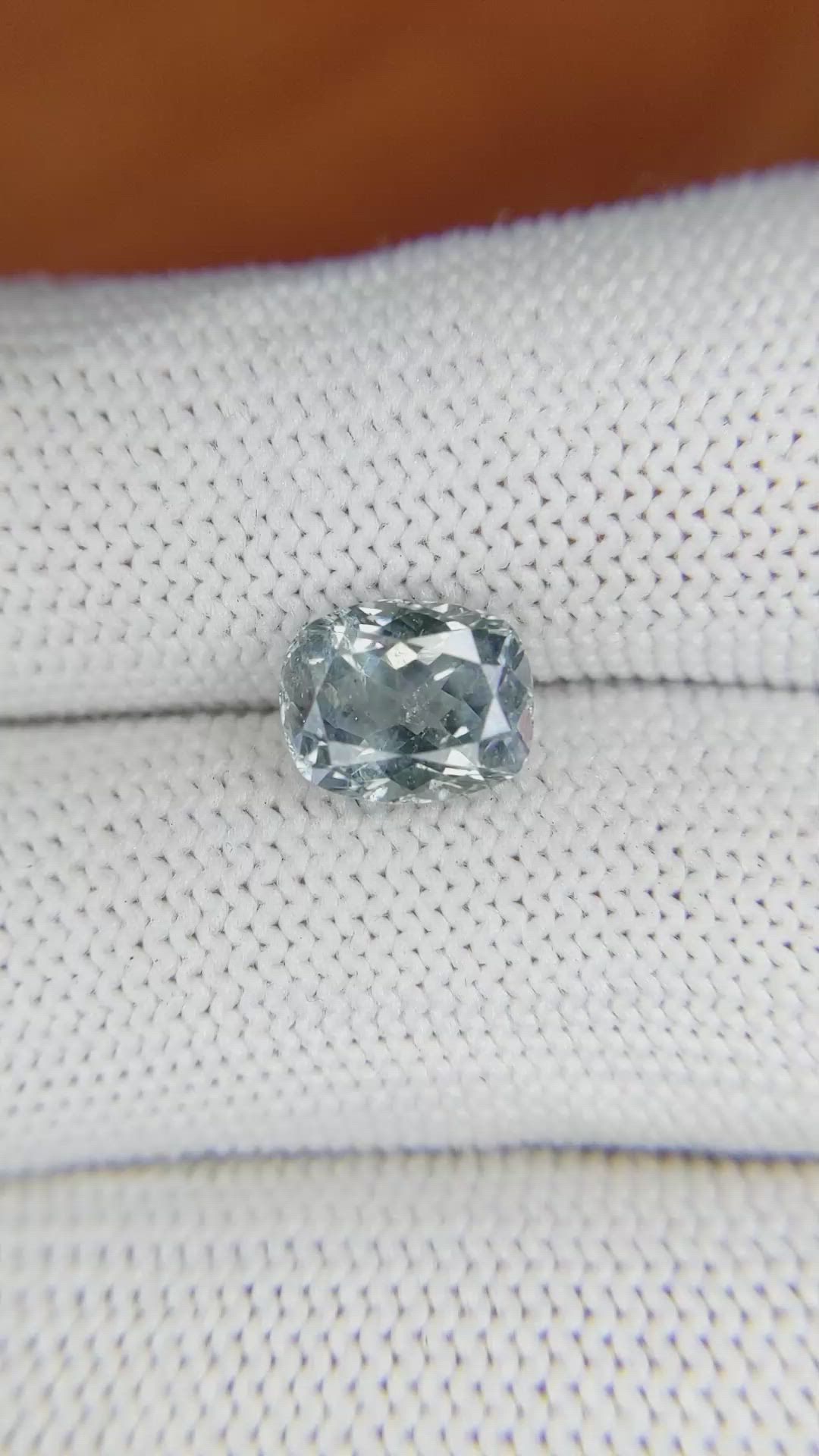 2.66 Ct. Bluish Green Sapphire from Montana Size Video