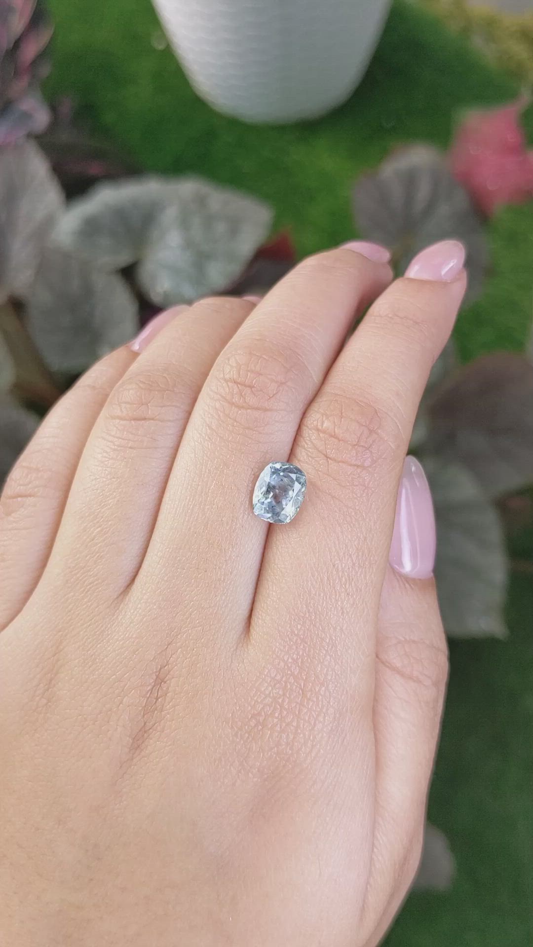 2.66 Ct. Bluish Green Sapphire from Montana Size Video