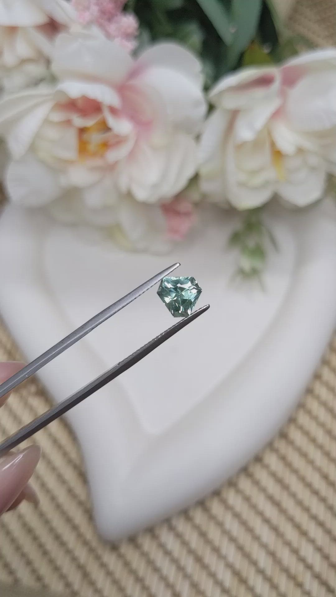 2.16 Ct. Green Sapphire from Montana Size Video