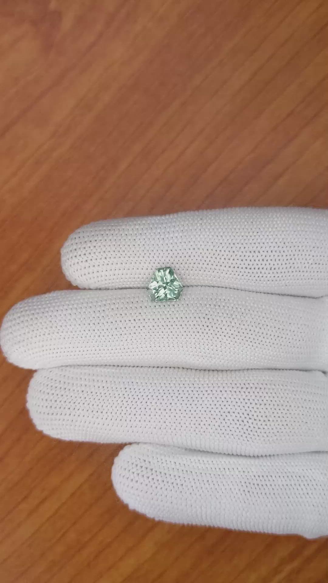 2.16 Ct. Green Sapphire from Montana Size Video