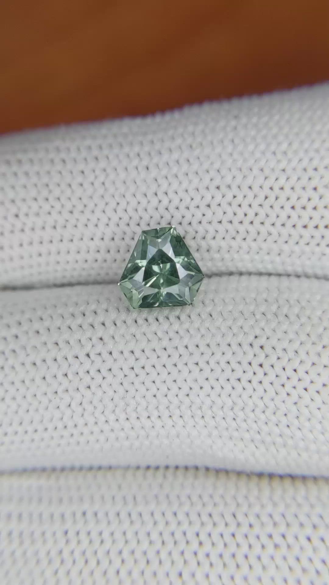 2.16 Ct. Green Sapphire from Montana Size Video