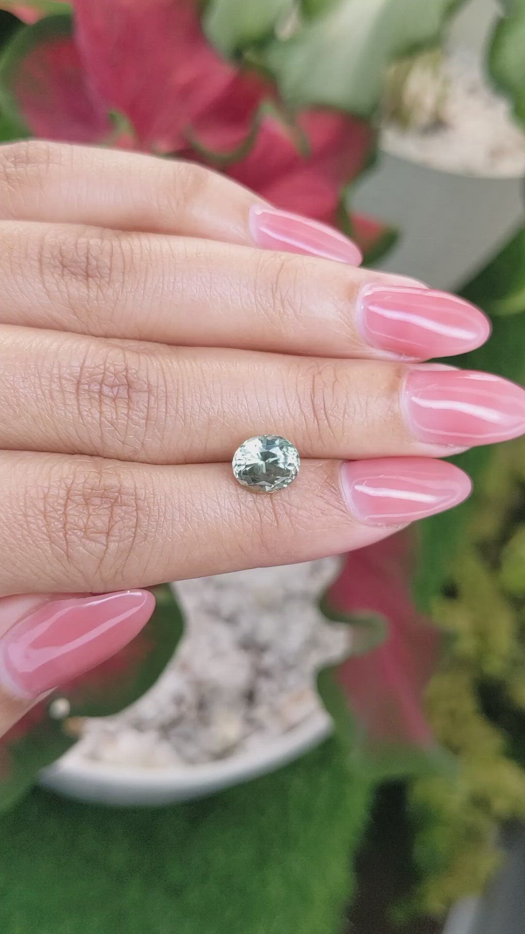 2.63 Ct. Green Sapphire from Montana Size Video