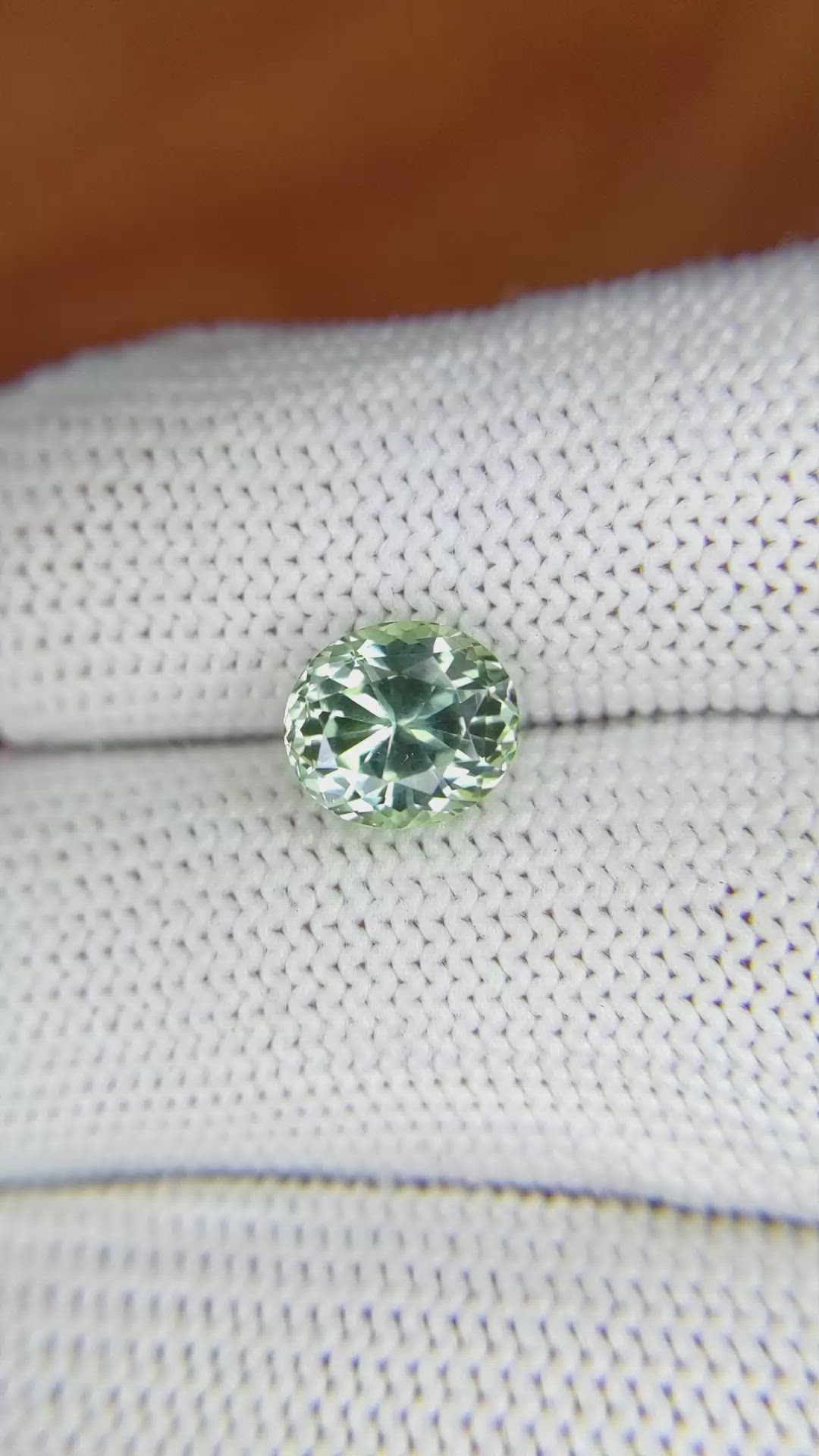 2.63 Ct. Green Sapphire from Montana Size Video