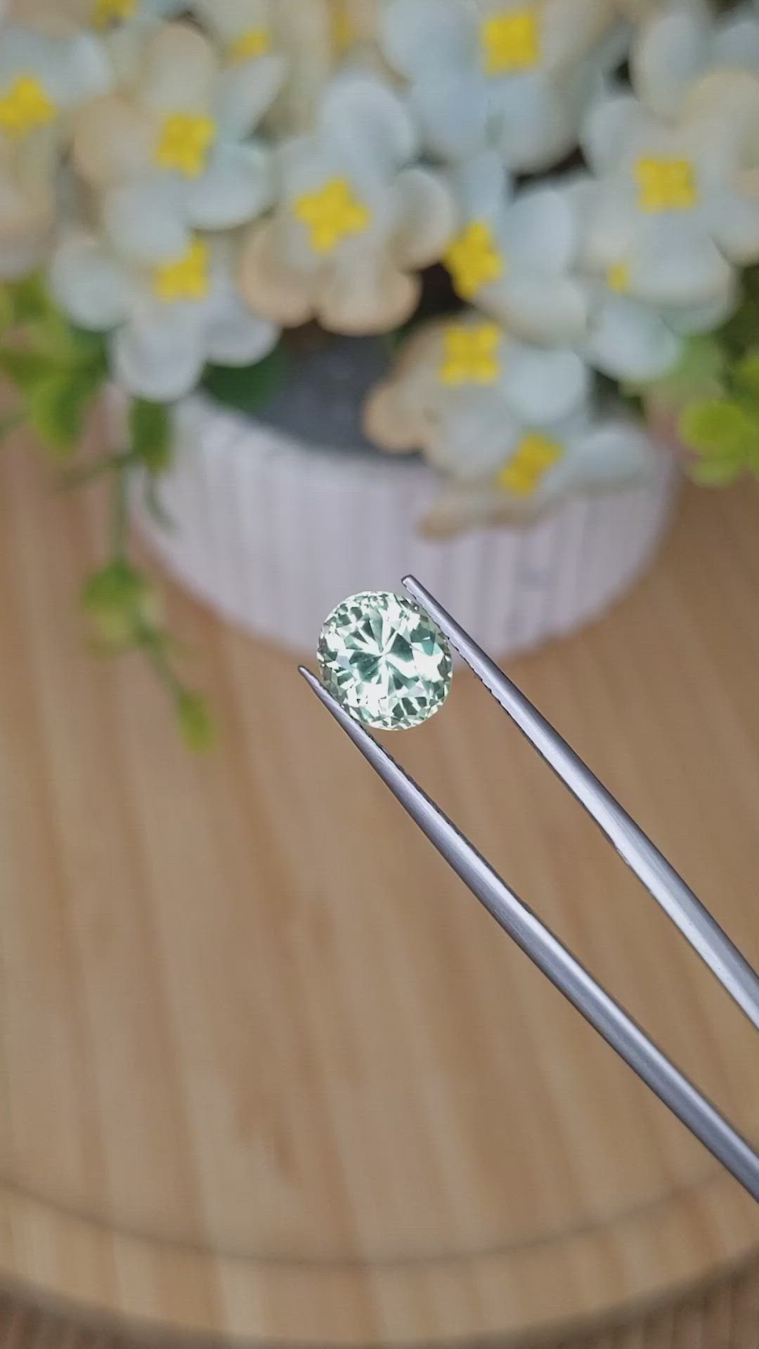 2.63 Ct. Green Sapphire from Montana Size Video
