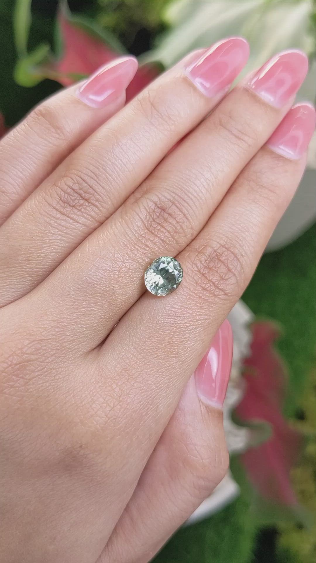 2.63 Ct. Green Sapphire from Montana Size Video