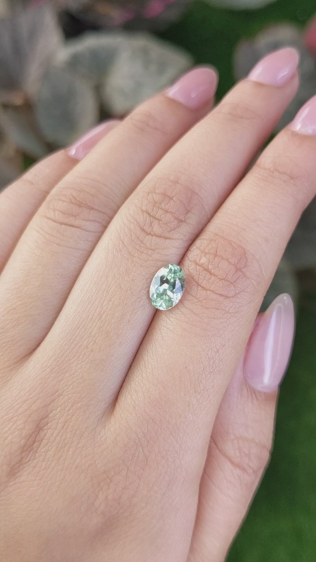 1.55 Ct. Green Sapphire from Montana Size Video