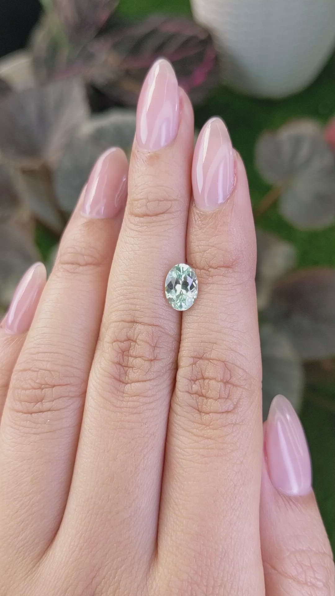 1.55 Ct. Green Sapphire from Montana Size Video