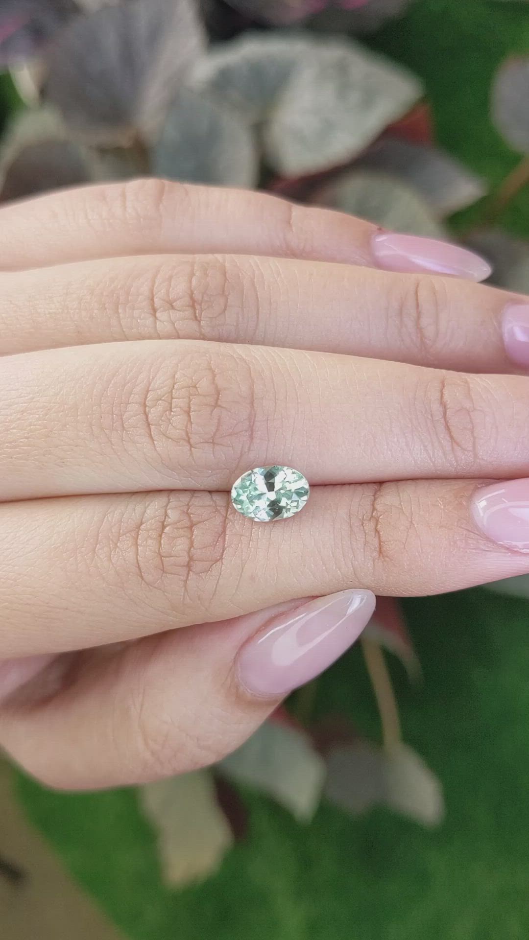 1.55 Ct. Green Sapphire from Montana Size Video