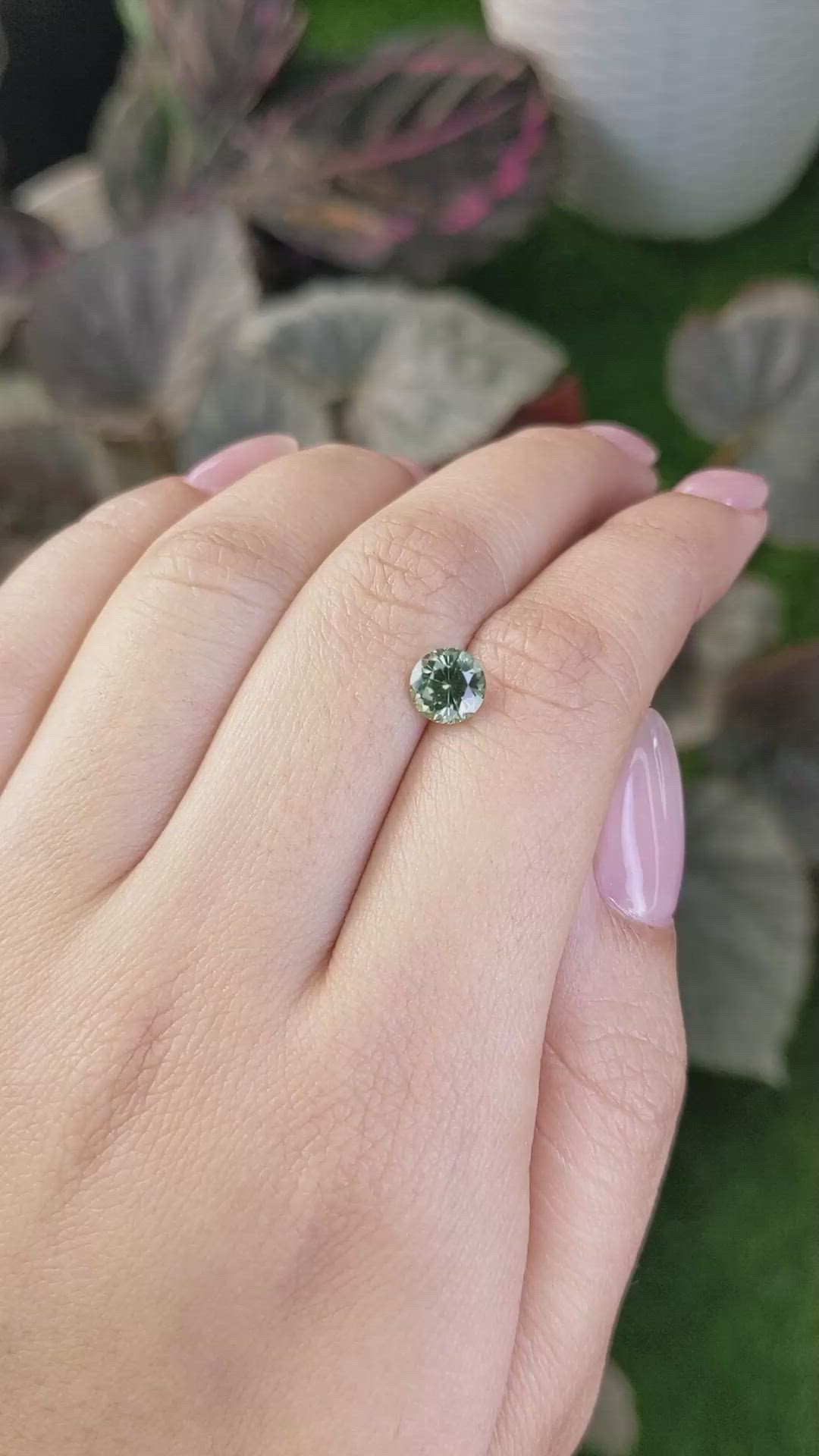 1.40 Ct. Green Sapphire from Montana Size Video