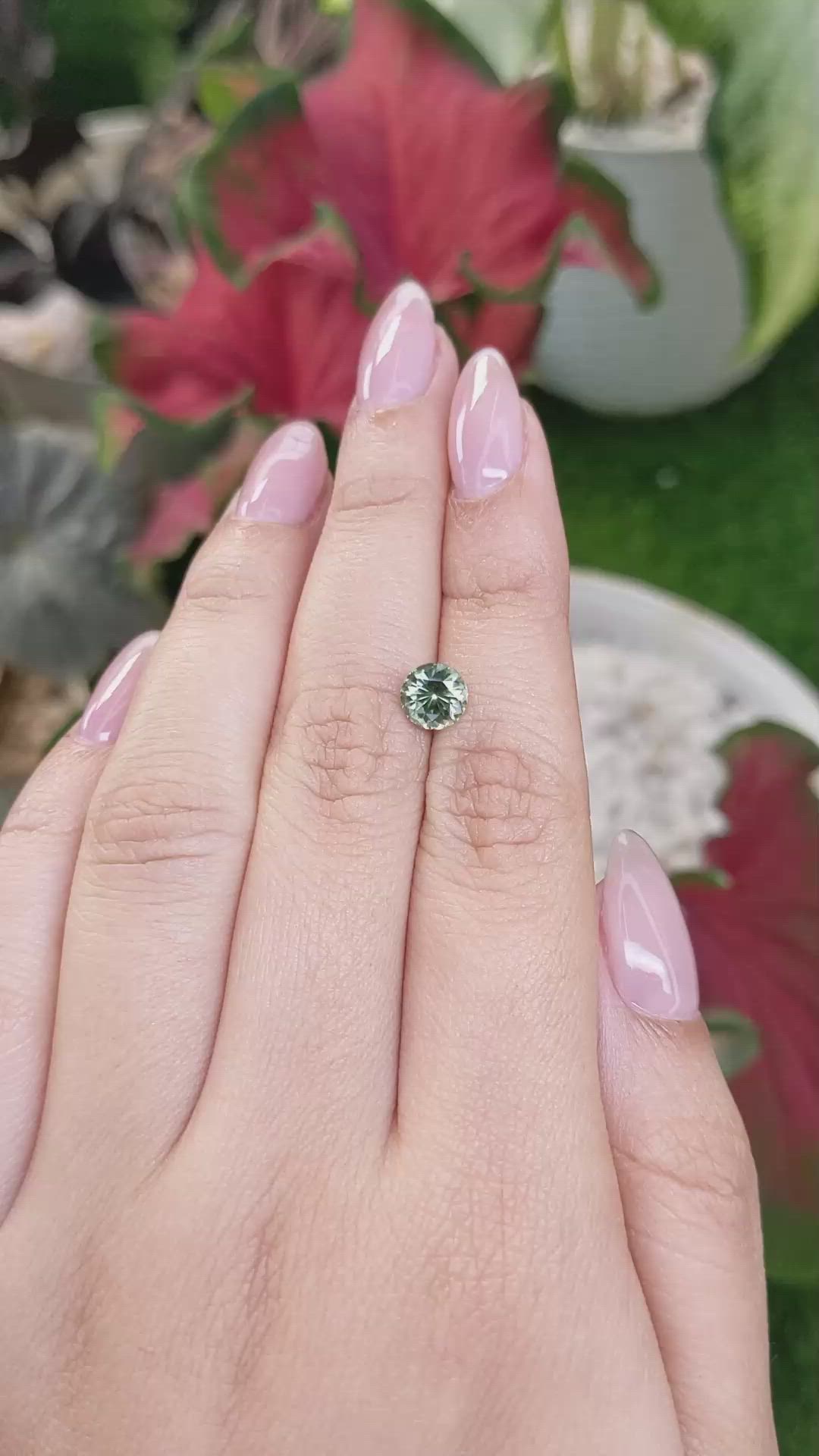 1.40 Ct. Green Sapphire from Montana Size Video