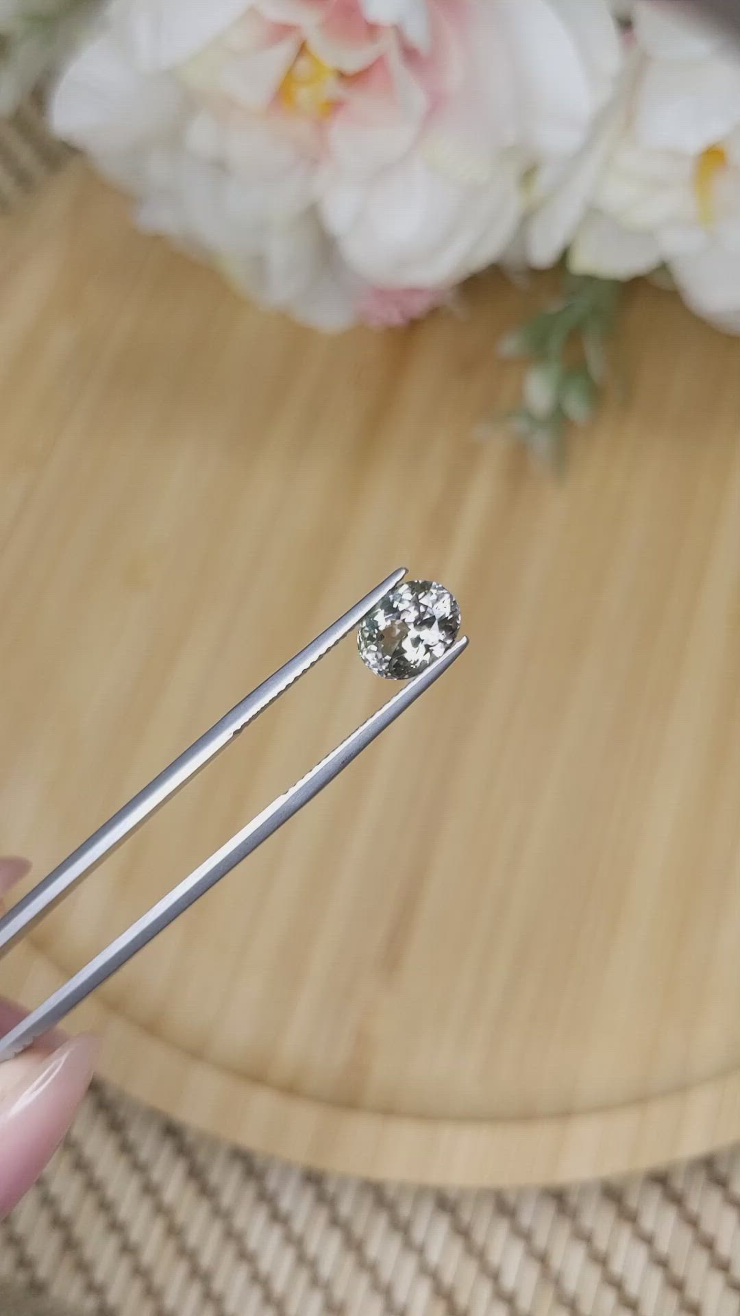 2.69 Ct. Brownish Green Sapphire from Montana Size Video