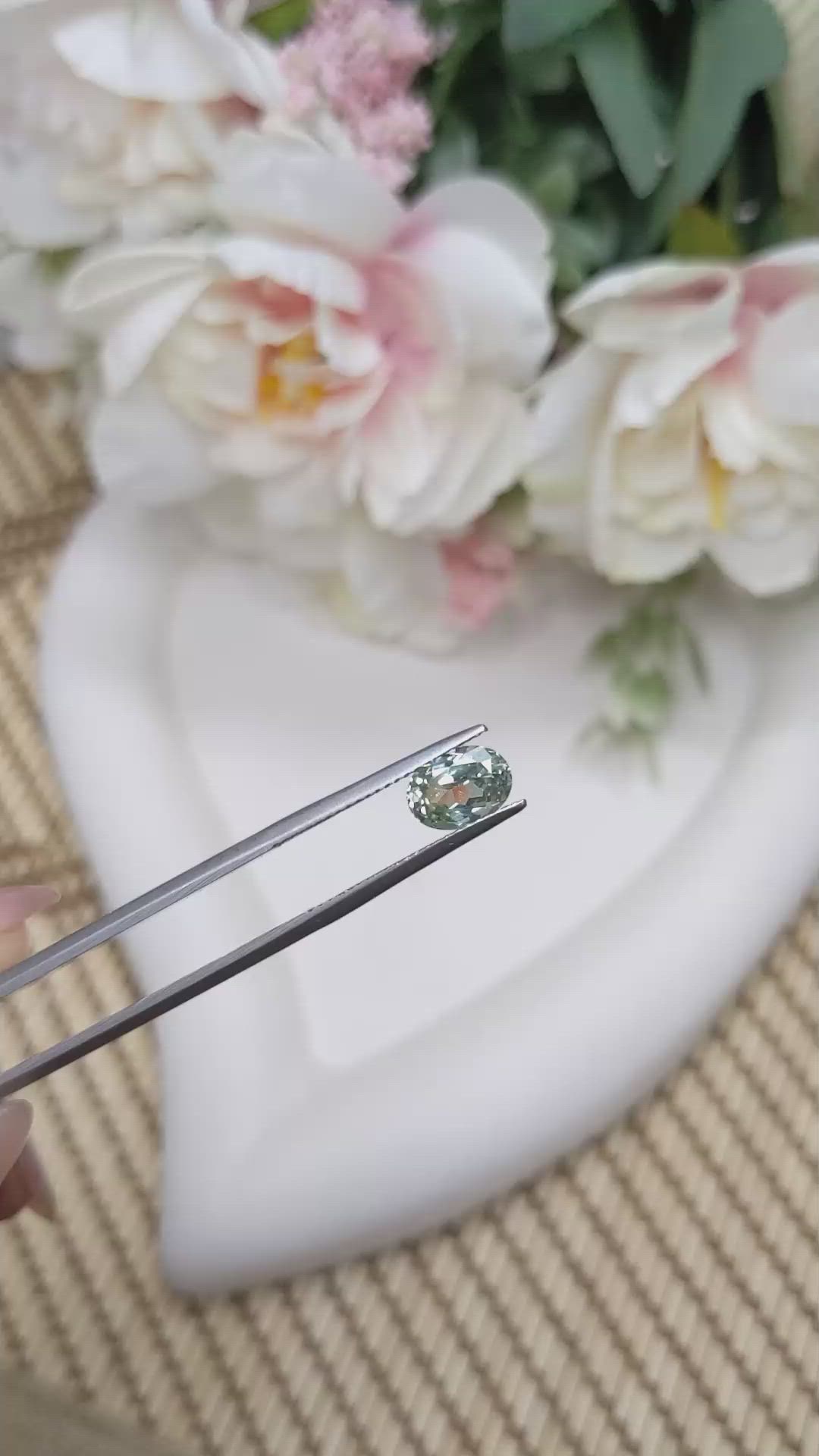 1.64 Ct. Green Sapphire from Montana Size Video