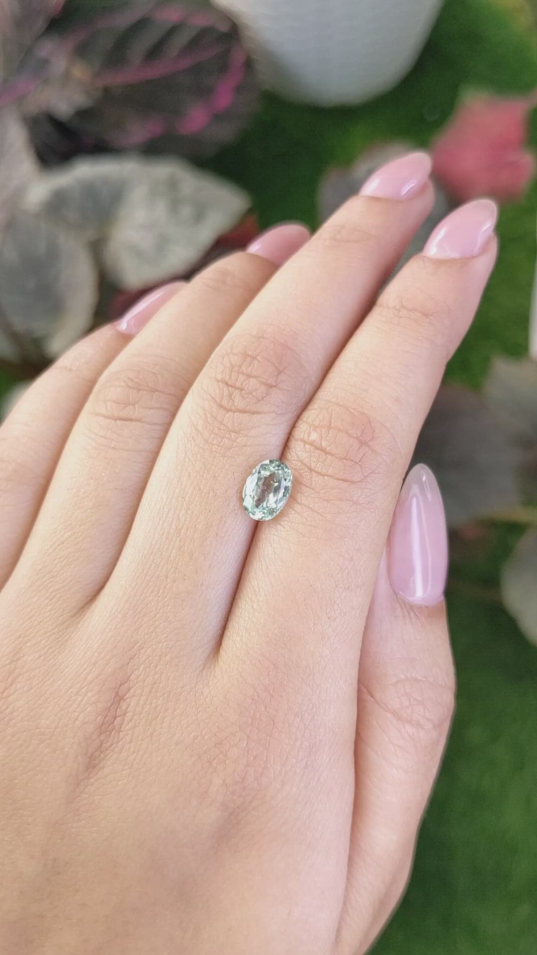 1.64 Ct. Green Sapphire from Montana Size Video