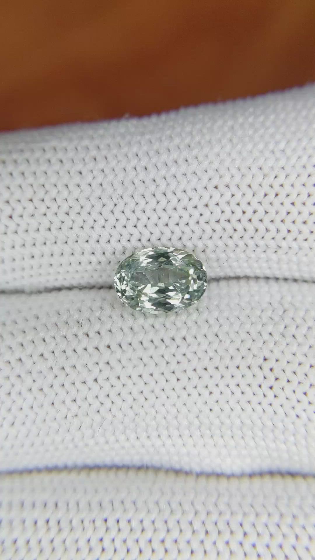 1.64 Ct. Green Sapphire from Montana Size Video