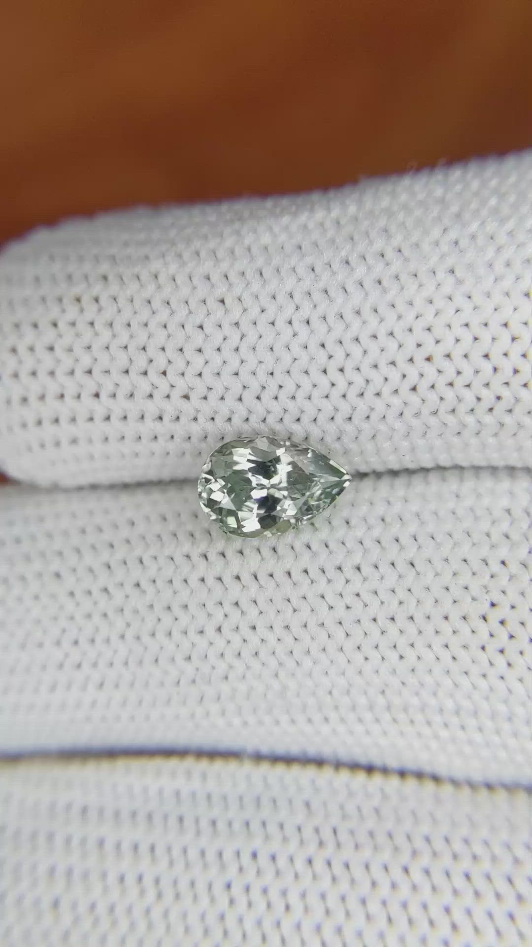 1.40 Ct. Green Sapphire from Montana Size Video