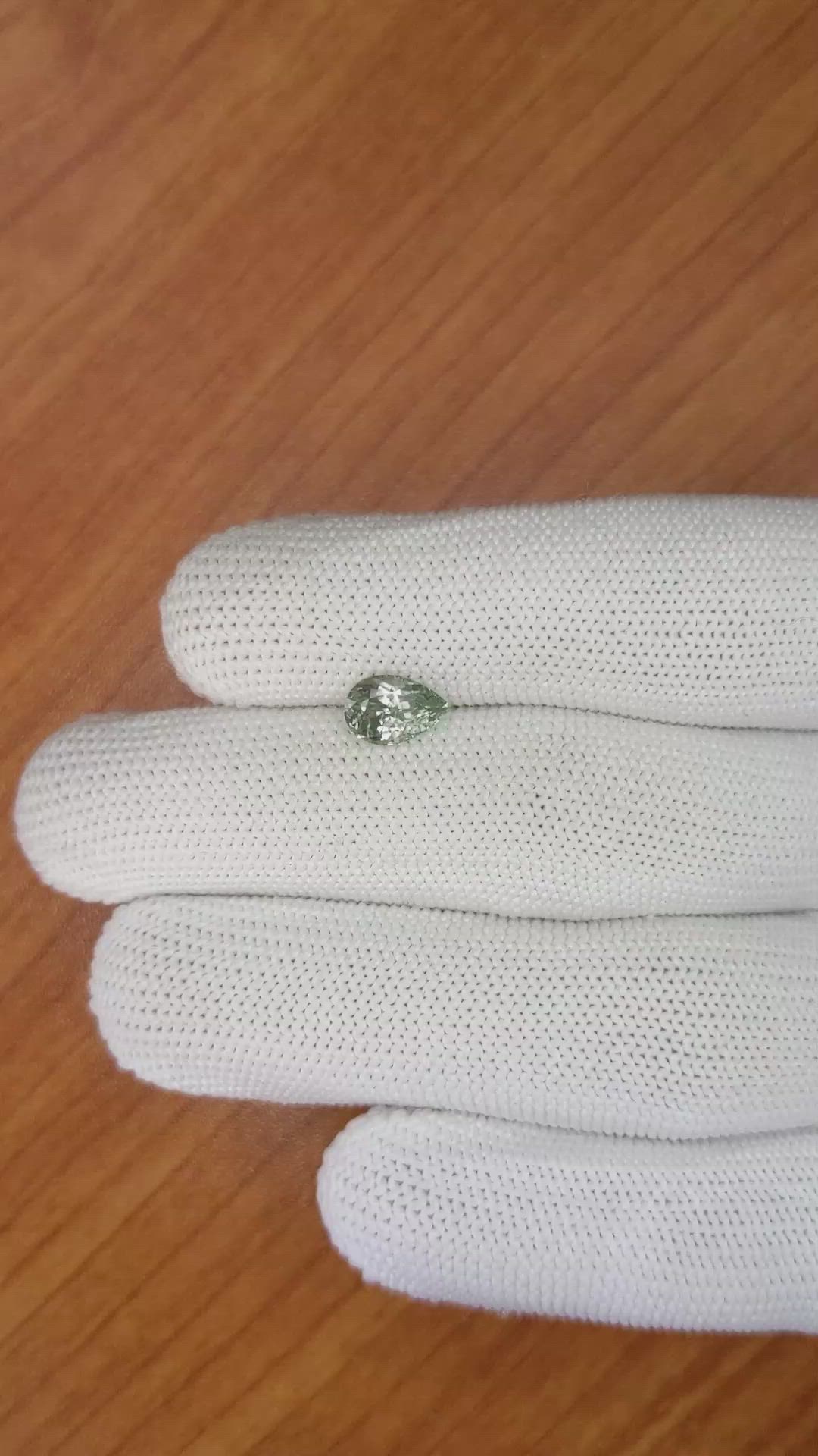 1.40 Ct. Green Sapphire from Montana Size Video