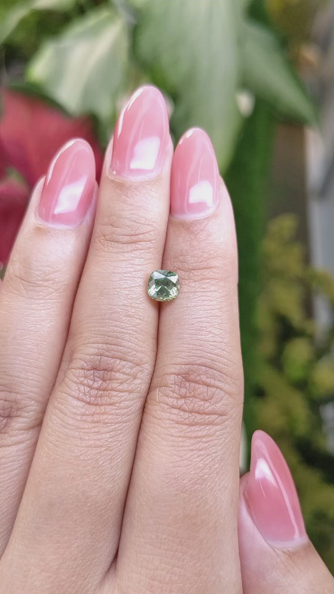 1.09 Ct. Green Sapphire from Montana Size Video