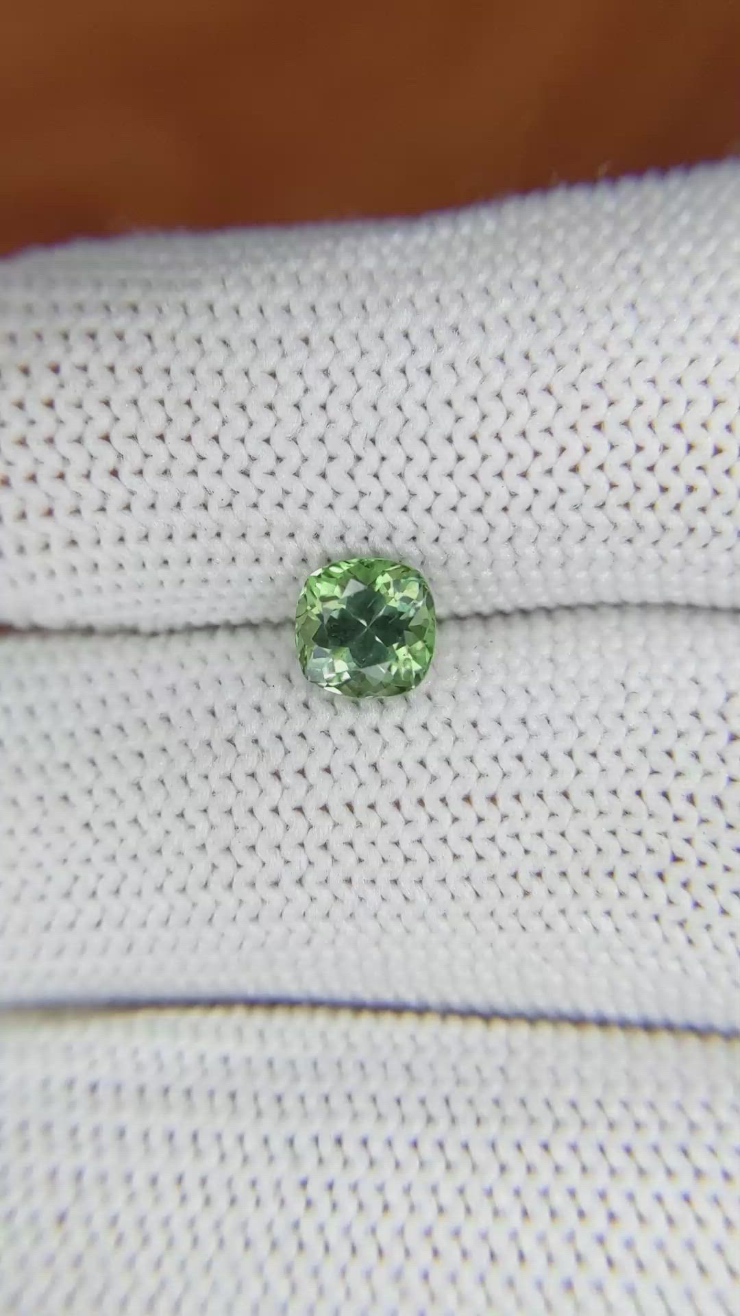 1.09 Ct. Green Sapphire from Montana Size Video