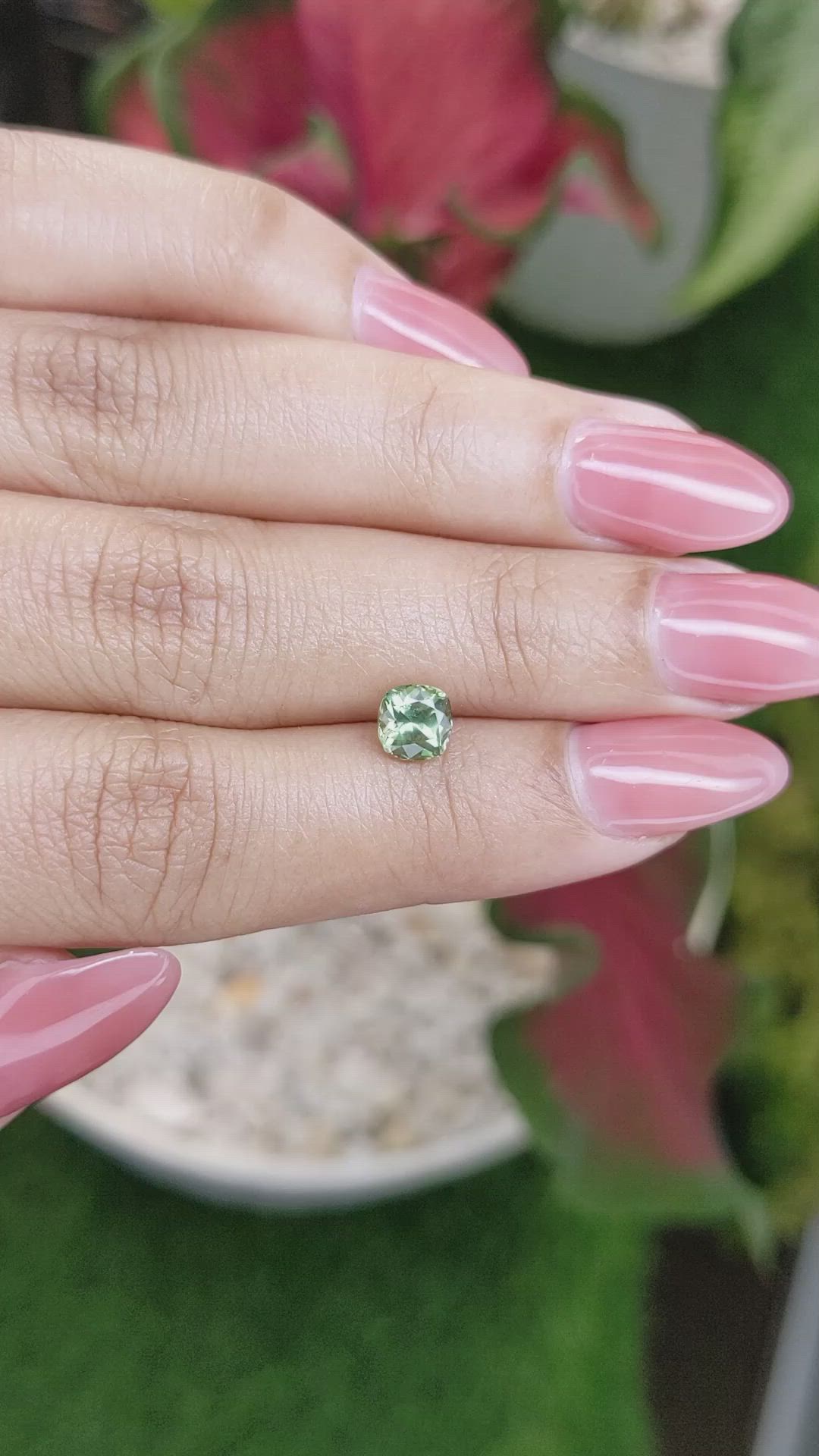 1.09 Ct. Green Sapphire from Montana Size Video
