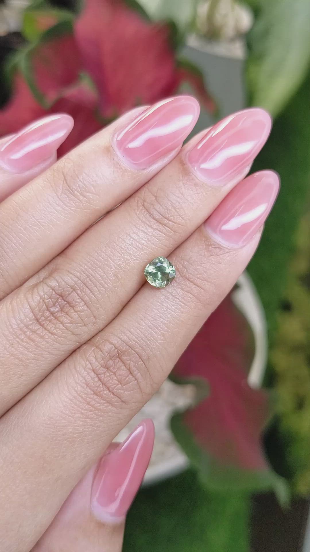 1.09 Ct. Green Sapphire from Montana Size Video