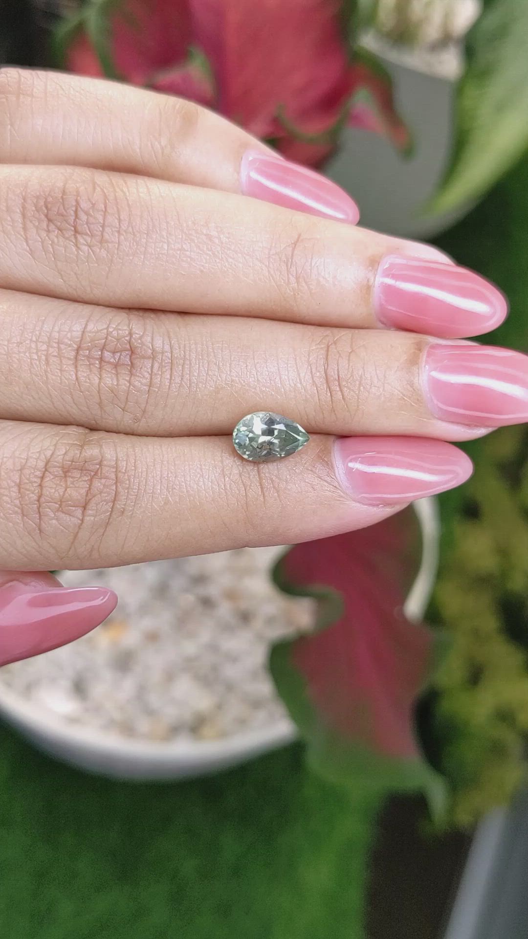 1.83 Ct. Green Sapphire from Montana Size Video