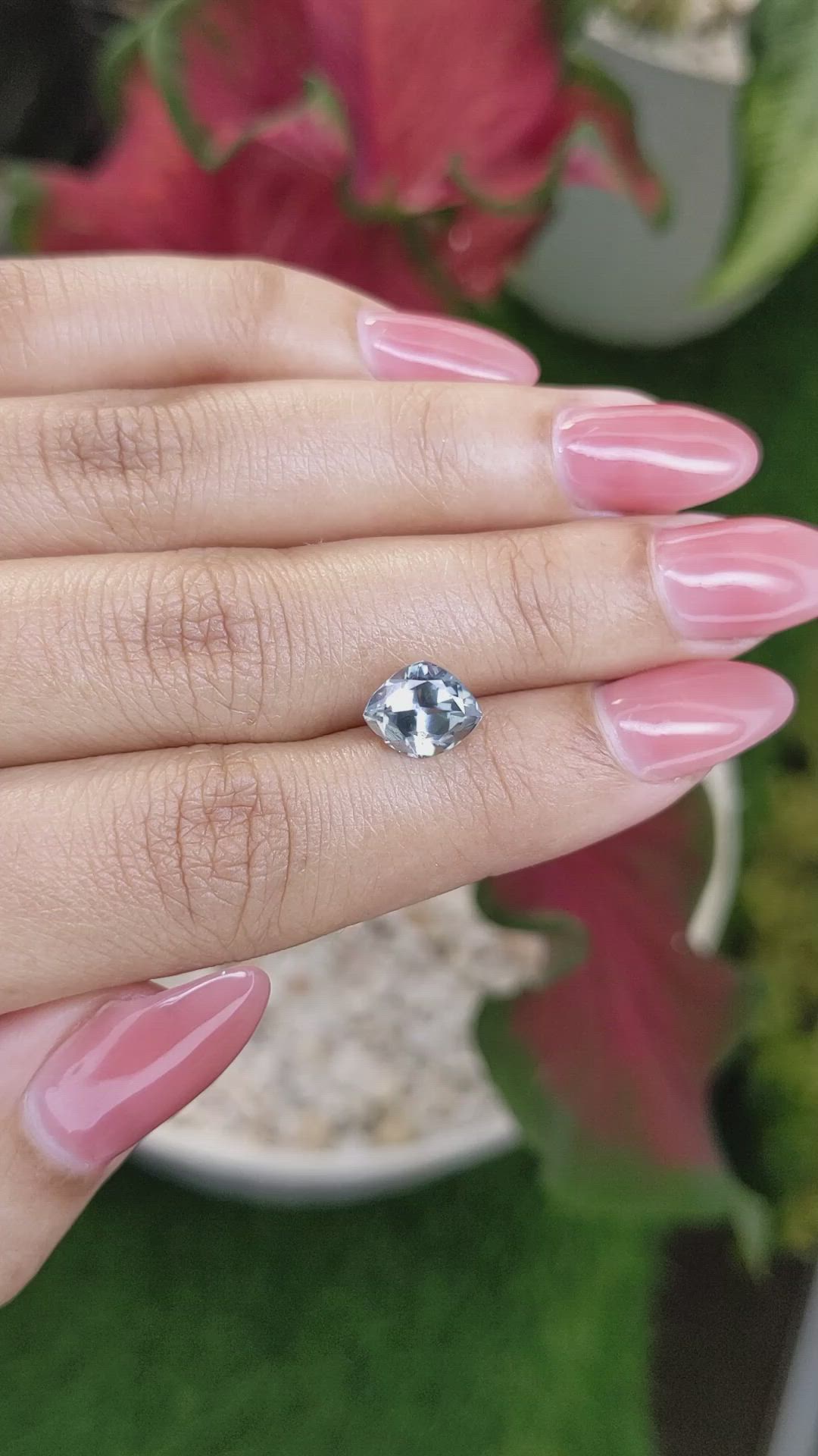 2.31 Ct. Greenish Blue Sapphire from Montana Size Video