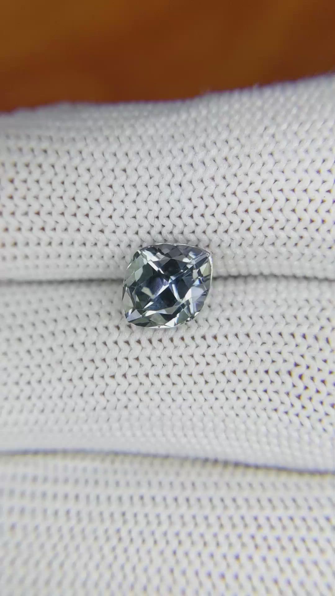 2.31 Ct. Greenish Blue Sapphire from Montana Size Video