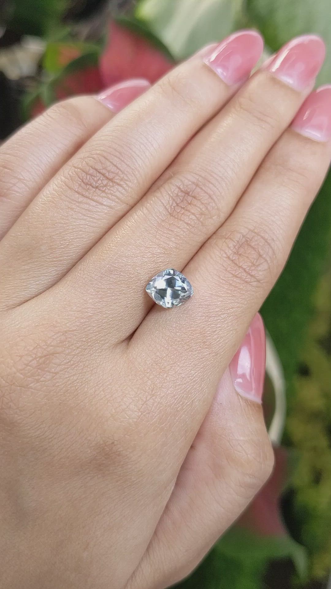 2.31 Ct. Greenish Blue Sapphire from Montana Size Video