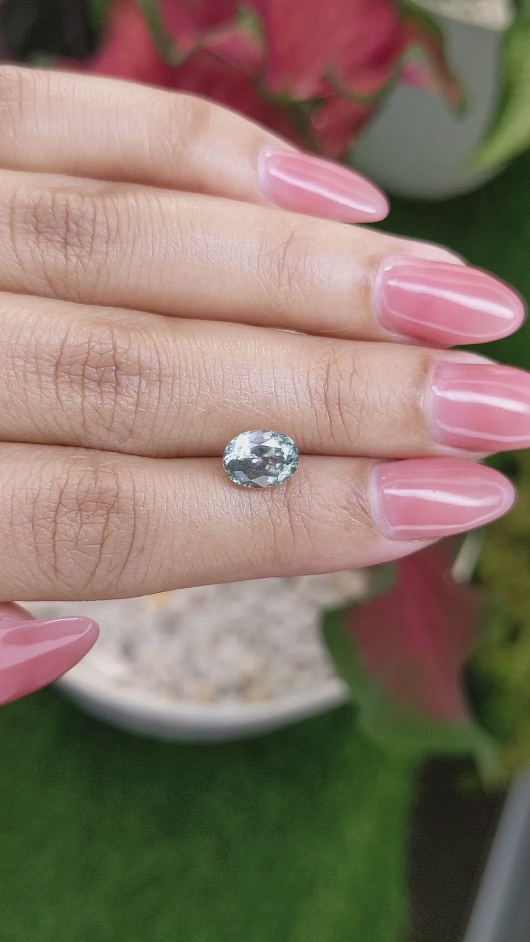 2.33 Ct. Bluish Green Sapphire from Montana Size Video