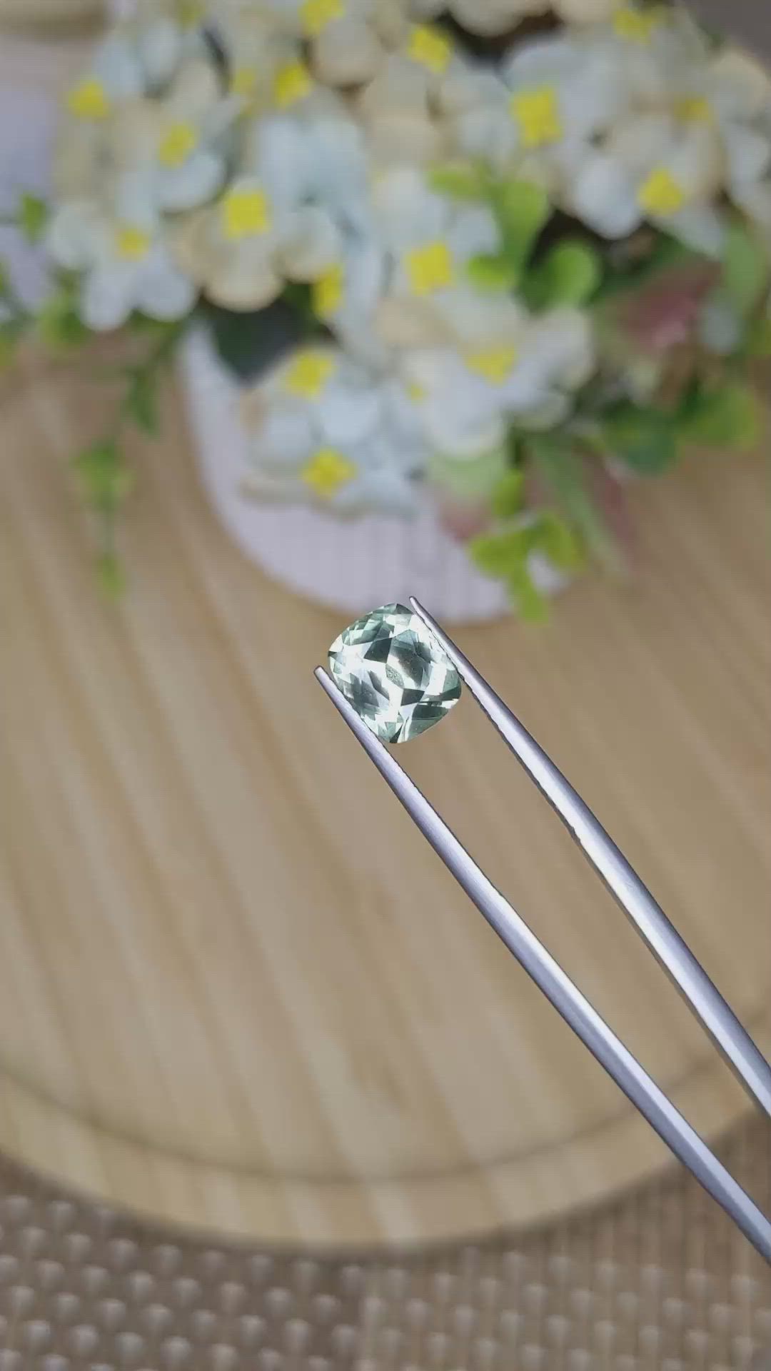 2.53 Ct. Green Sapphire from Montana Size Video