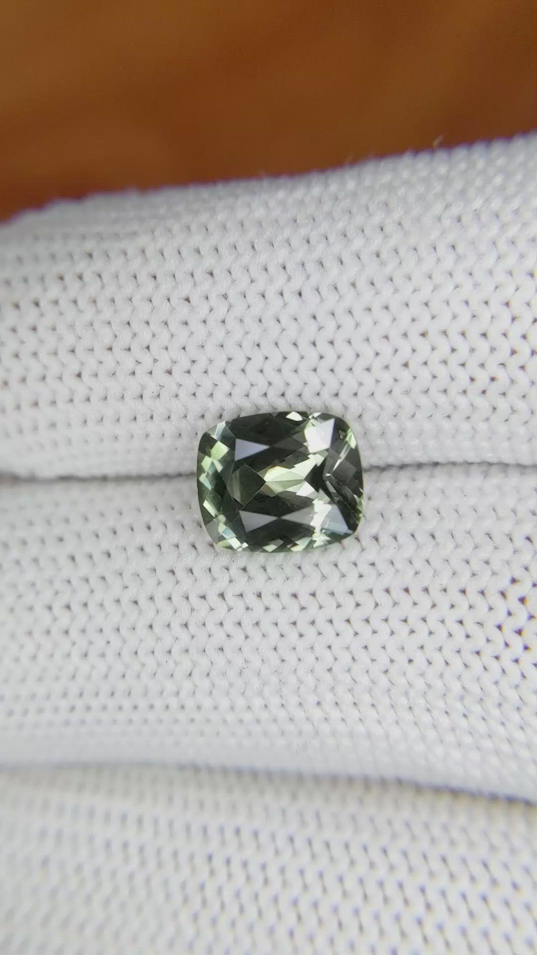 2.53 Ct. Green Sapphire from Montana Size Video