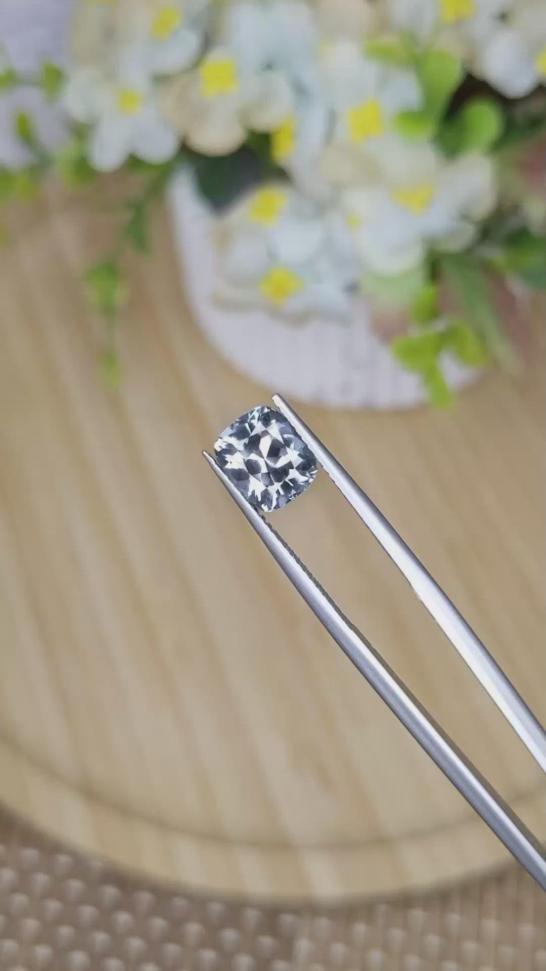 2.48 Ct. Greenish Blue Sapphire from Montana Size Video