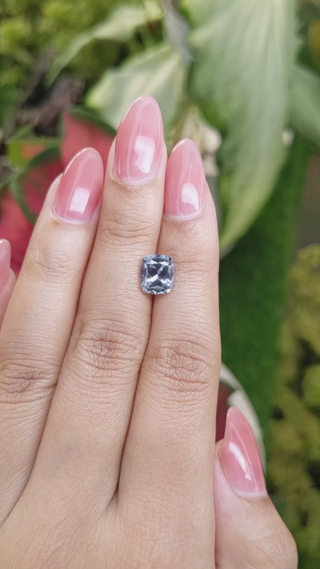 2.48 Ct. Greenish Blue Sapphire from Montana Size Video