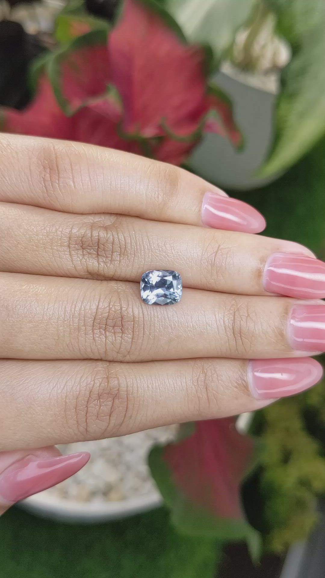 2.48 Ct. Greenish Blue Sapphire from Montana Size Video