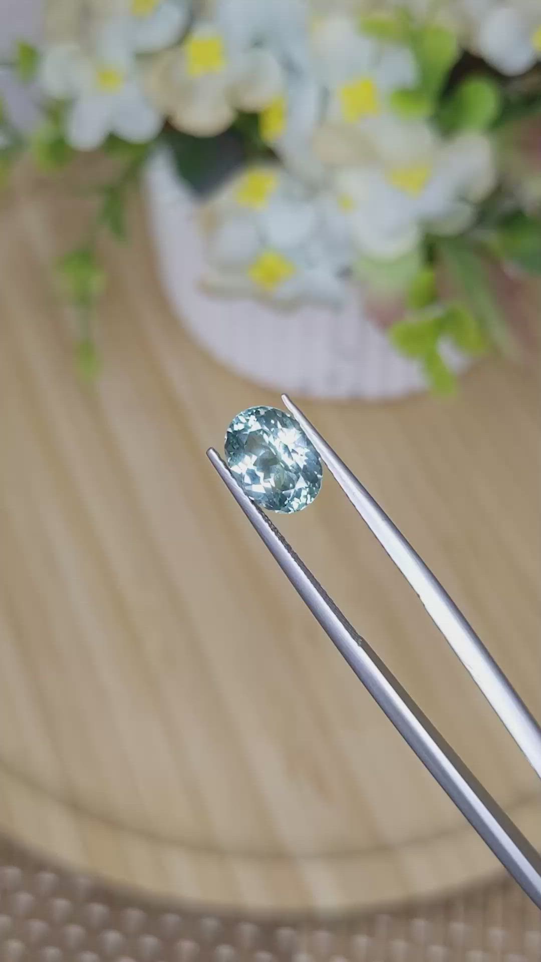2.32 Ct. Bluish Green Sapphire from Montana Size Video