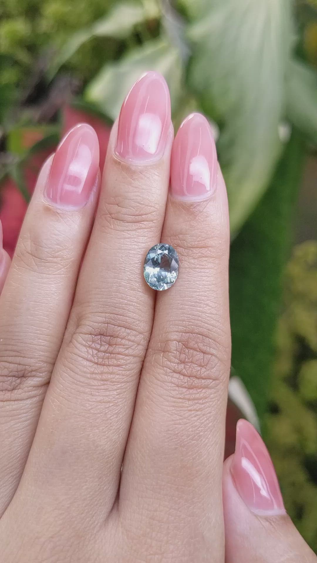 2.32 Ct. Bluish Green Sapphire from Montana Size Video