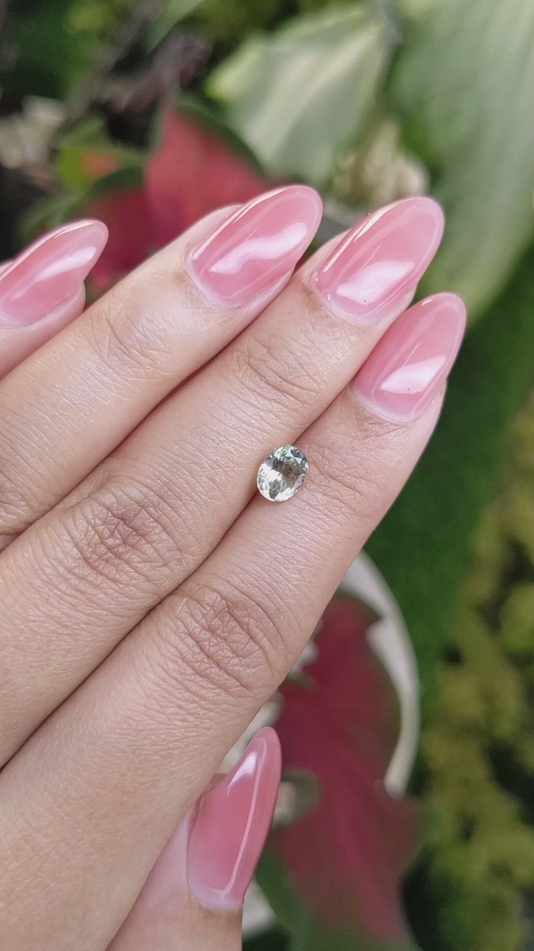 1.14 Ct. Yellowish Green Sapphire from Montana Size Video