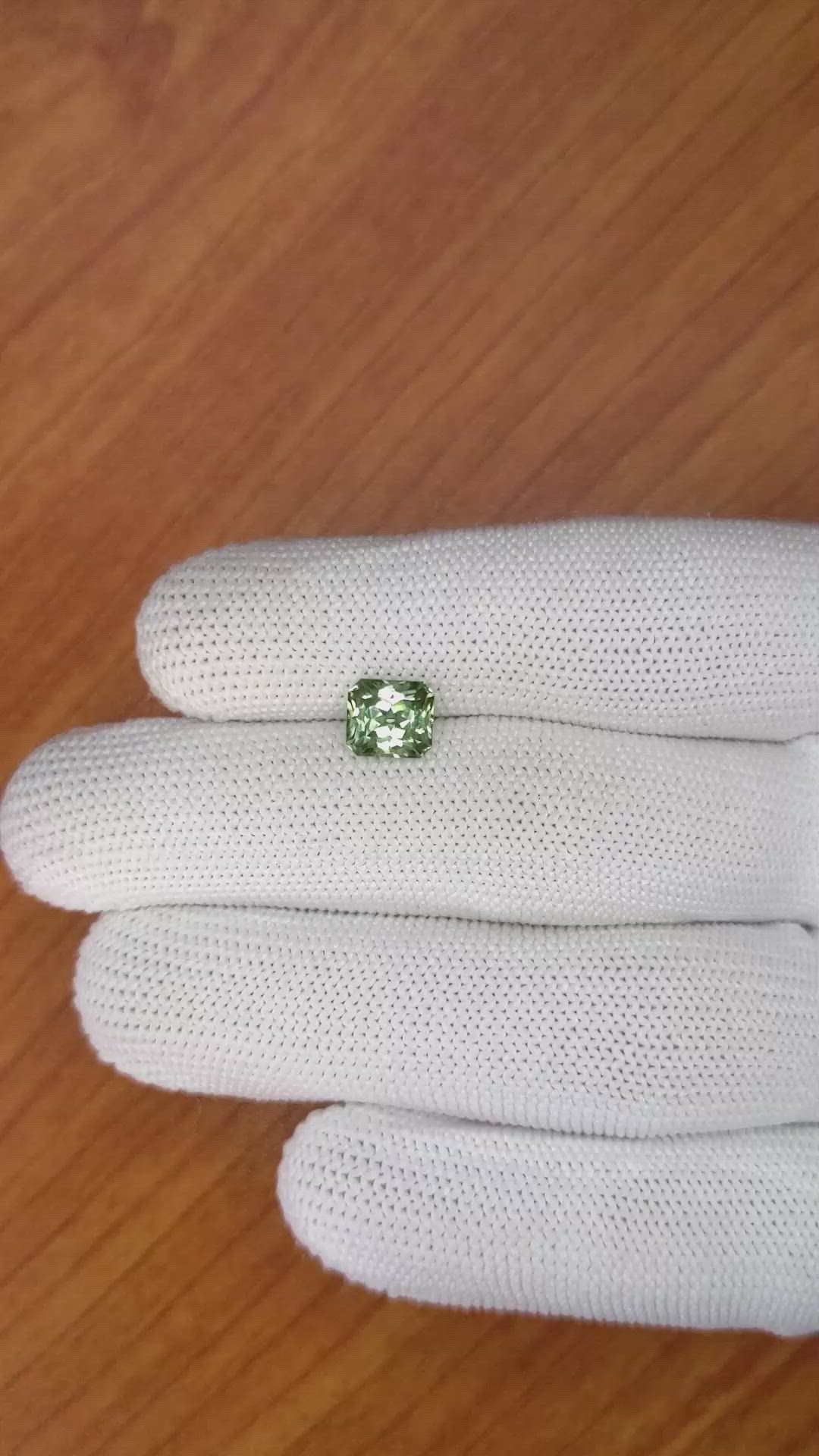 1.98 Ct. Green Sapphire from Montana Size Video