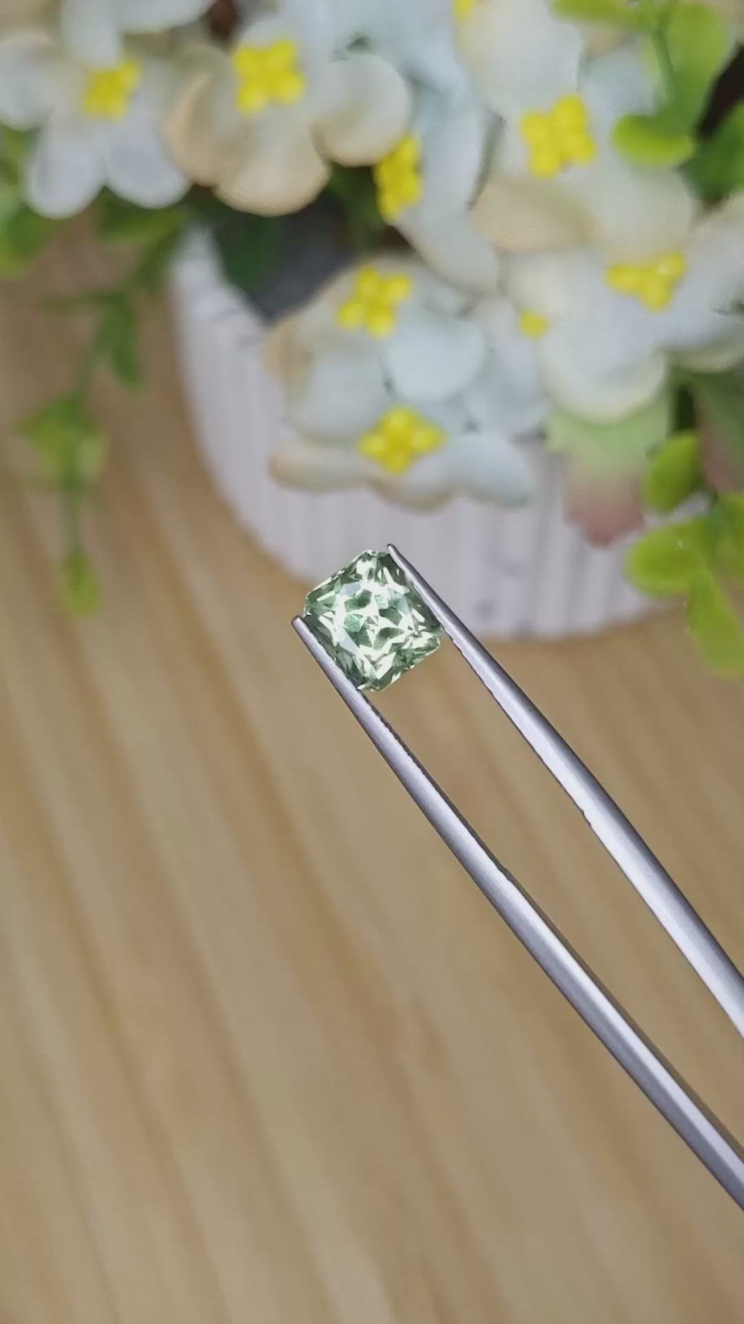 1.98 Ct. Green Sapphire from Montana Size Video