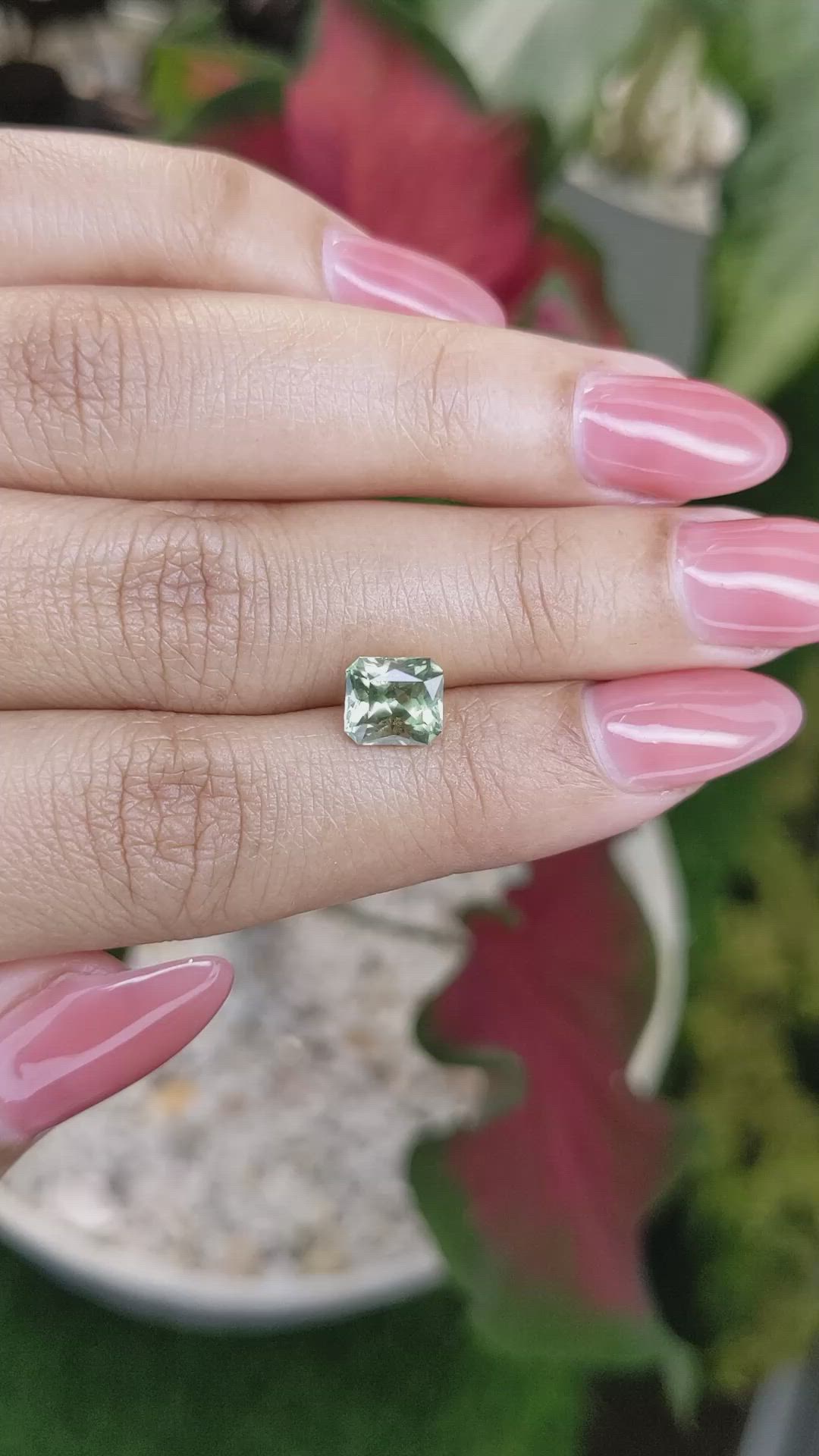 1.98 Ct. Green Sapphire from Montana Size Video