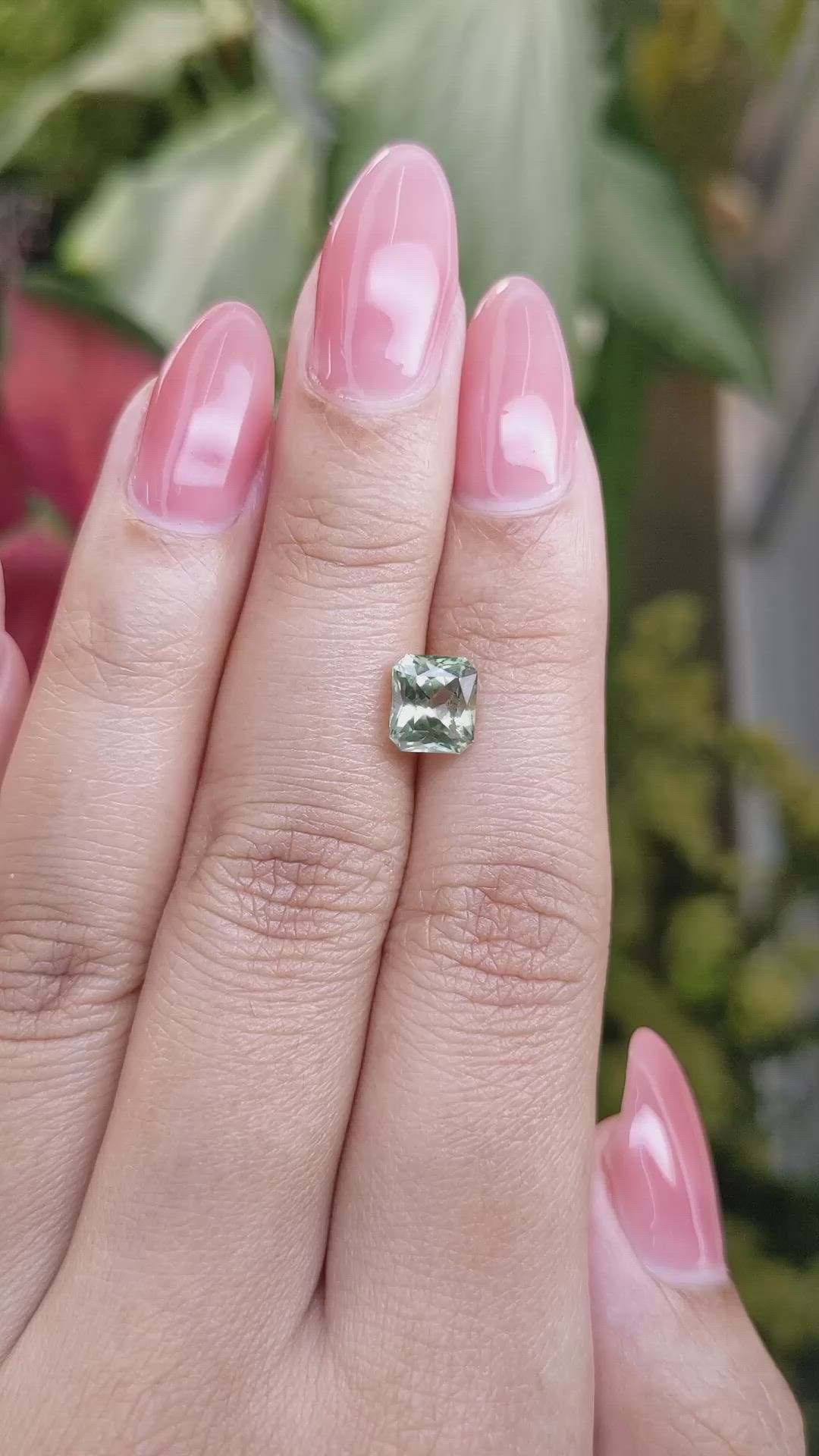 1.98 Ct. Green Sapphire from Montana Size Video