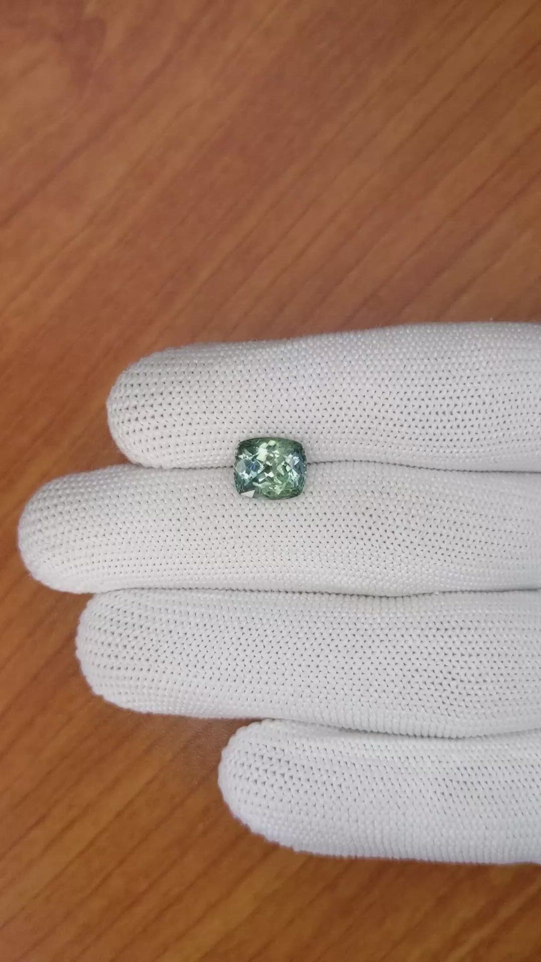3.33 Ct. Bluish Green Sapphire from Montana Size Video