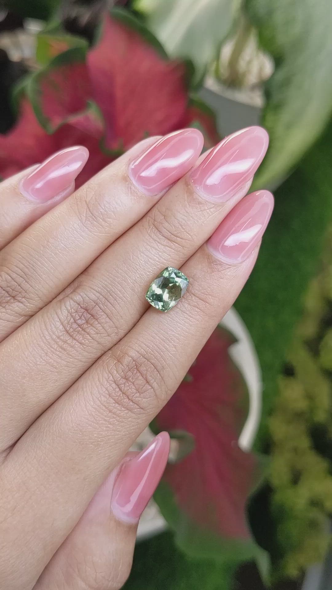 2.97 Ct. Green Sapphire from Montana Size Video