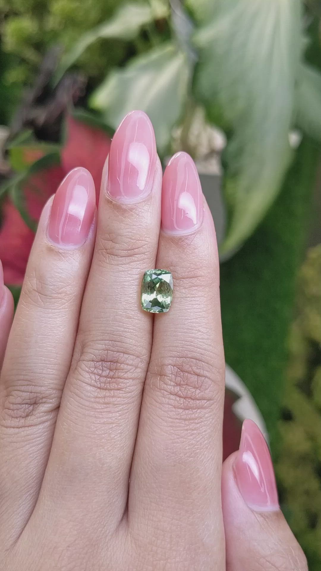 2.97 Ct. Green Sapphire from Montana Size Video