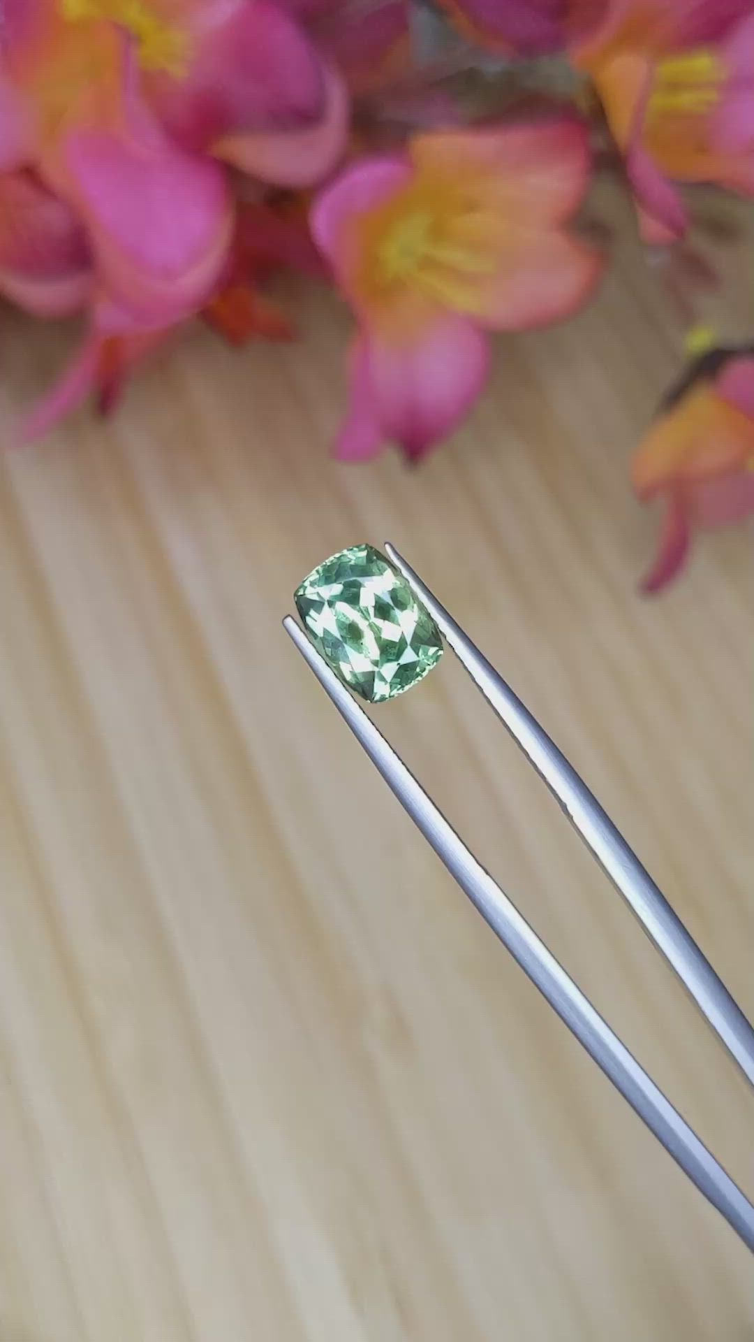 2.97 Ct. Green Sapphire from Montana Size Video