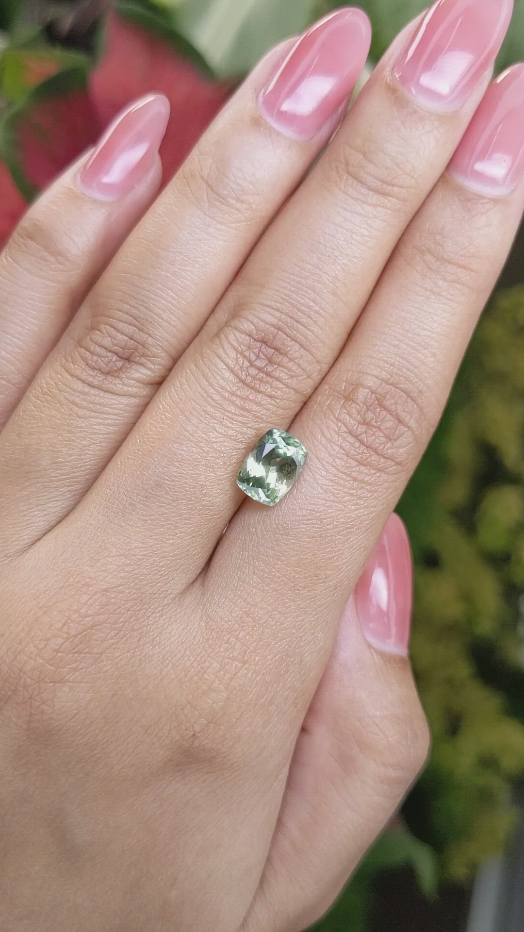 2.97 Ct. Green Sapphire from Montana Size Video