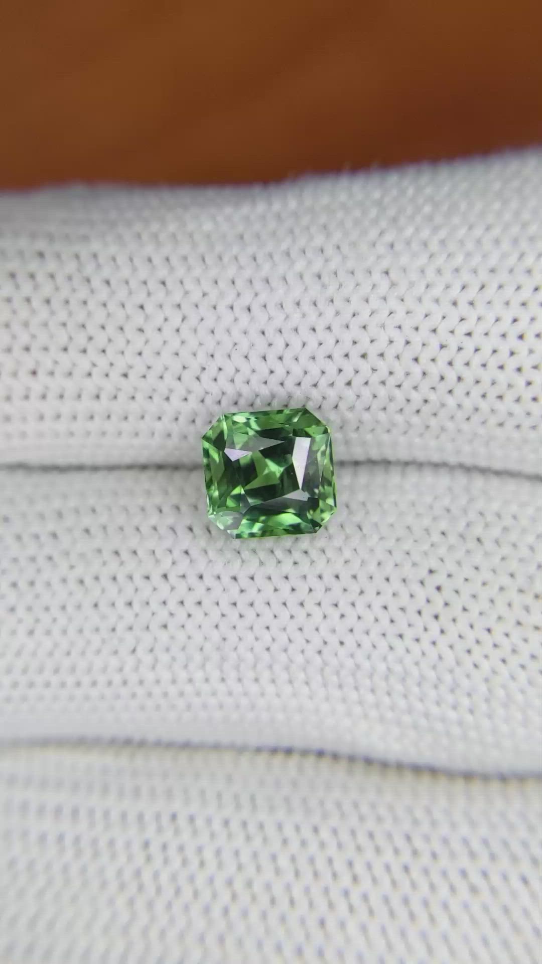 2.64 Ct. Green Sapphire from Montana Size Video