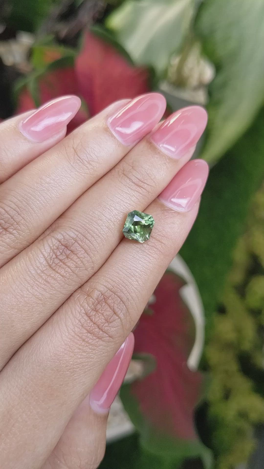 2.64 Ct. Green Sapphire from Montana Size Video