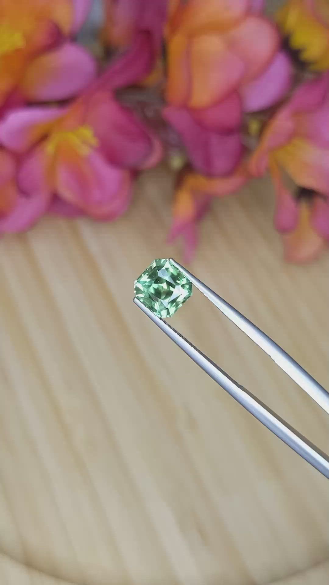2.64 Ct. Green Sapphire from Montana Size Video